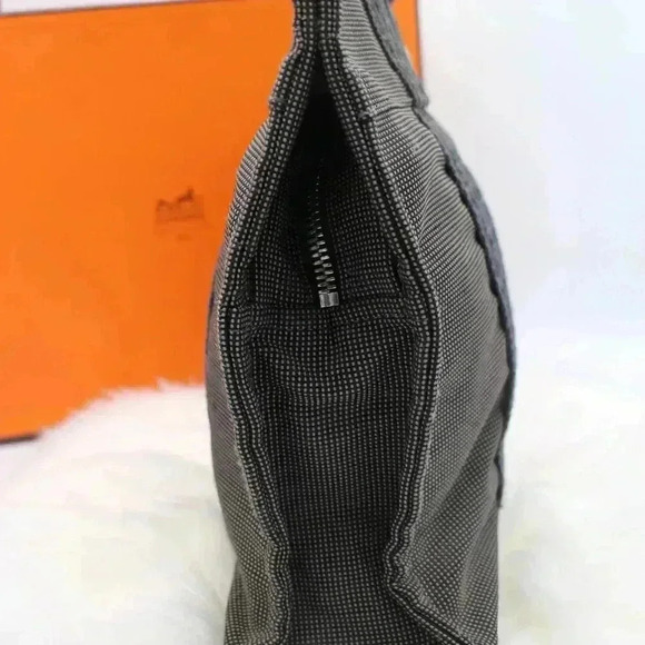 Hermès Gender Neutral Grey  Canvas PM Tote - Picture 3 of 10